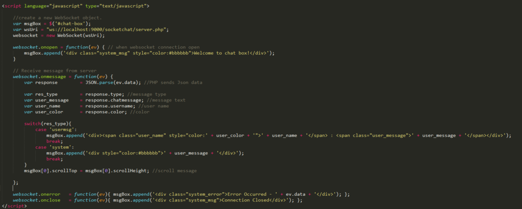 WebSocket Chat - eTatvaSoft