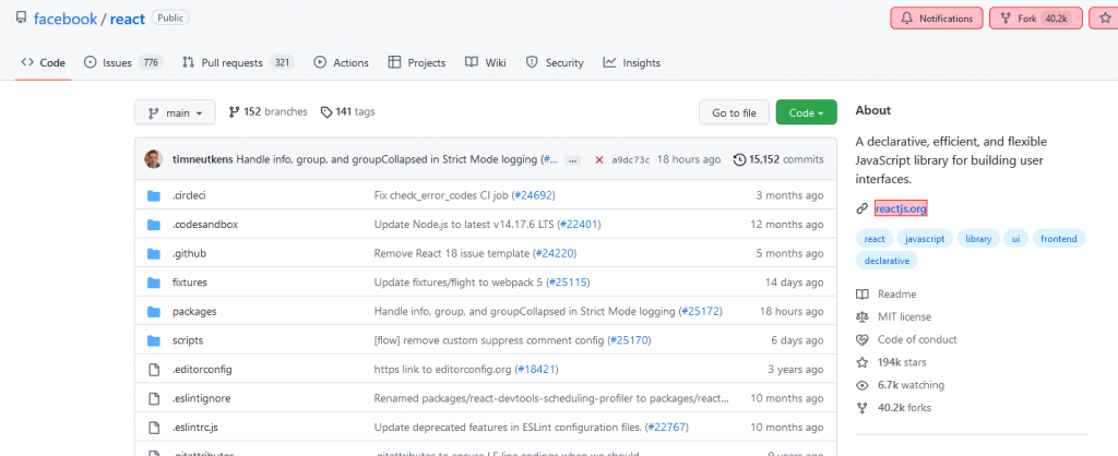 GitHUb React