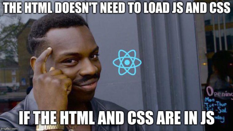 the html doesn't need to load js and css