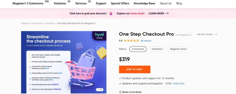 One Step Checkout by Amasty