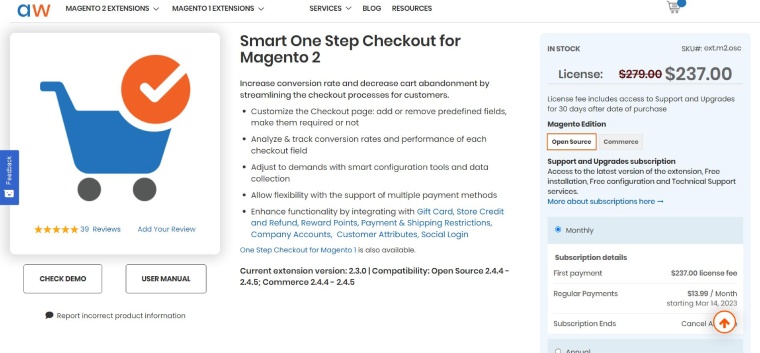 SMART One-Step Checkout for Magento 2