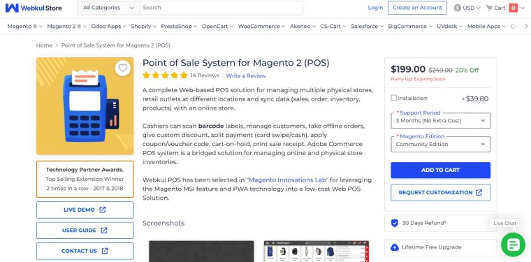 Magento POS system by Webkul Magento POS system by Webkul