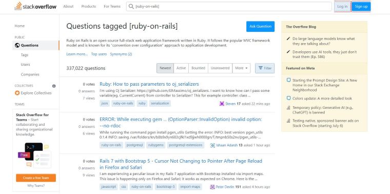 Ruby on Rails - StackoverFlow Ruby on Rails - StackoverFlow