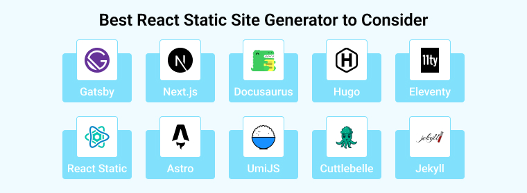 Best React Static Site Generator to consider