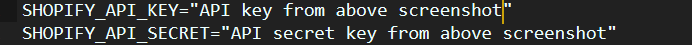 SHOPIFY API KEY