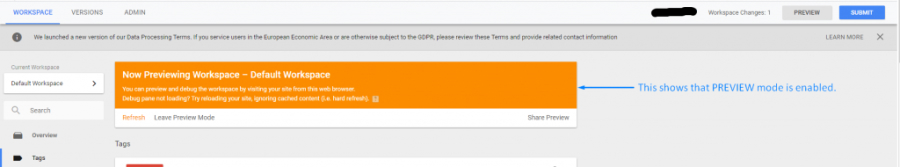 Preview mode will be enabled Preview mode will be enabled