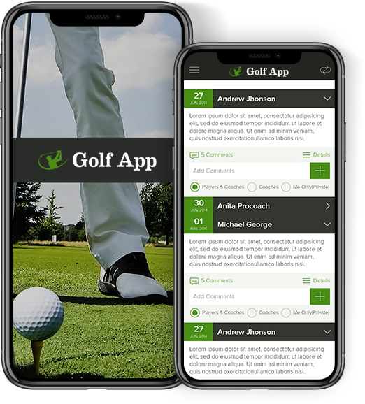 Golf app banner