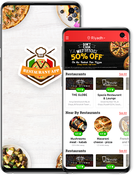 Restaurant app banner